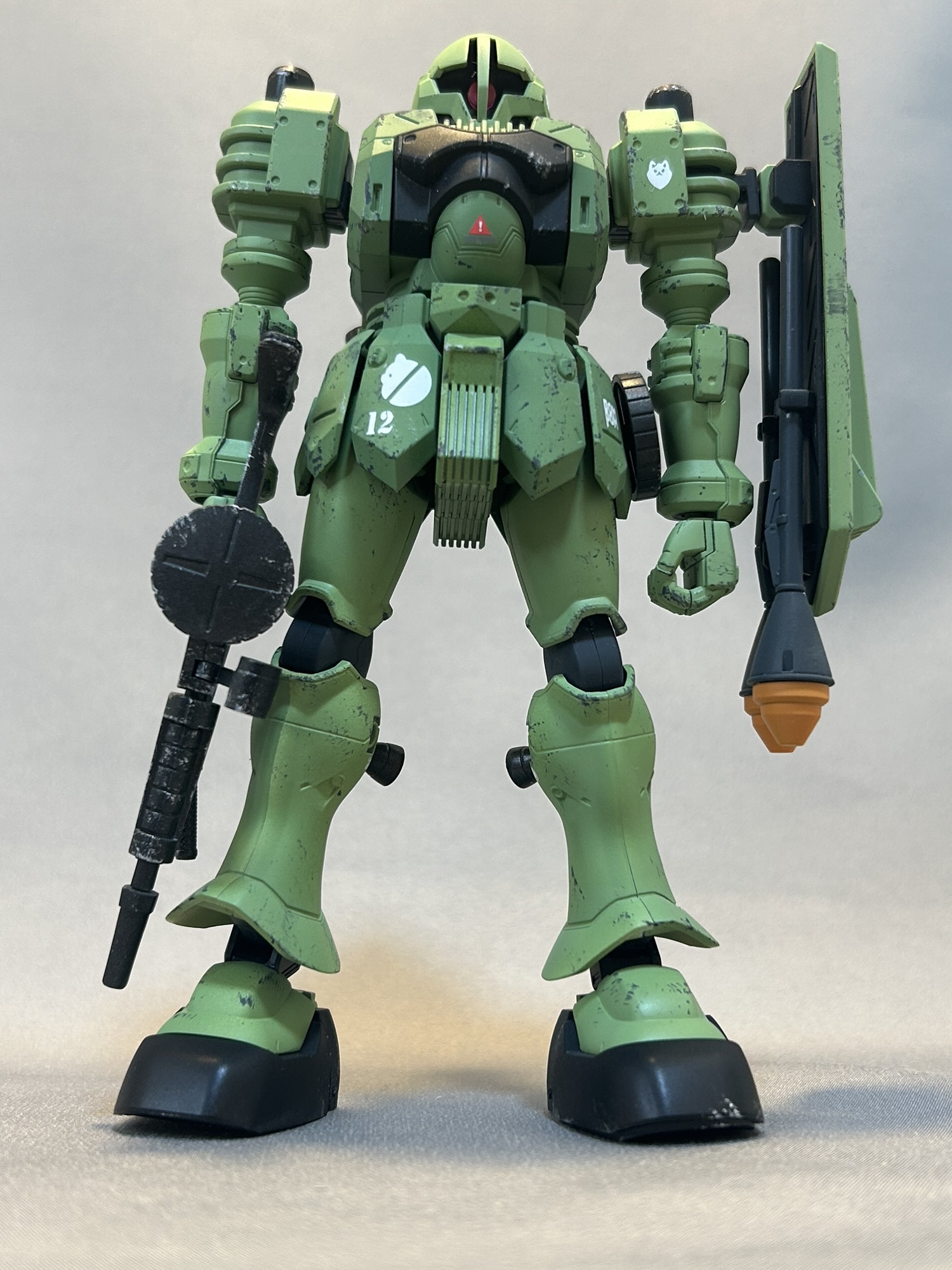 正面から見たHGUC ヅダの全塗装完成作品